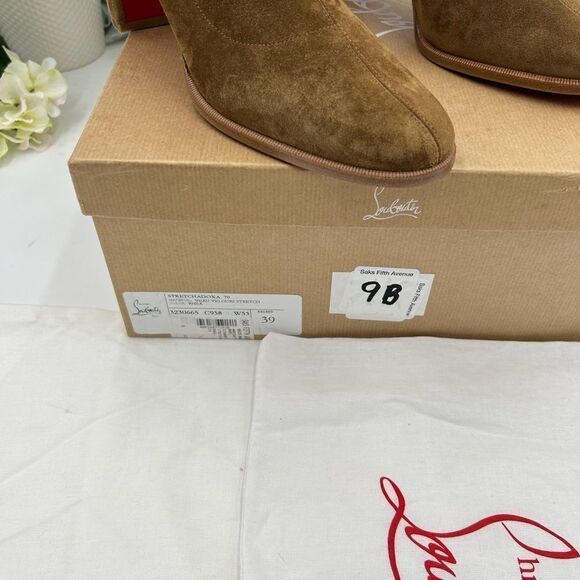 Women’s Christian Louboutin stretchadoxa 70 suede boots, size 39 made in Italy - Picture 4 of 11